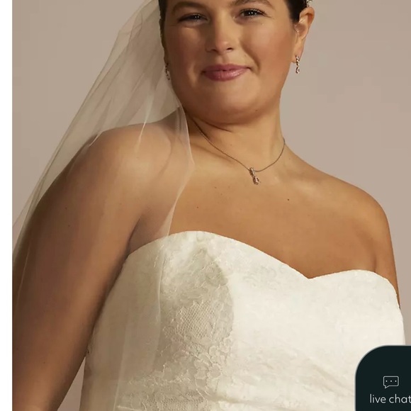 David’s Bridal iviory wedding dress and blazer too - Picture 3 of 14